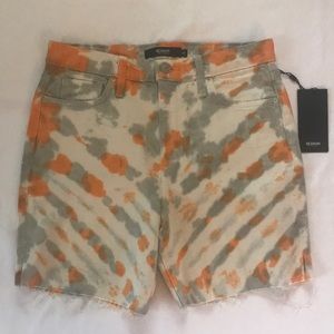 Hudson Mini Tie Dye Biker Shorts Size 28 NWT